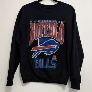 NFL Buffalo Bills Vintage Style Black Crewneck Sweater